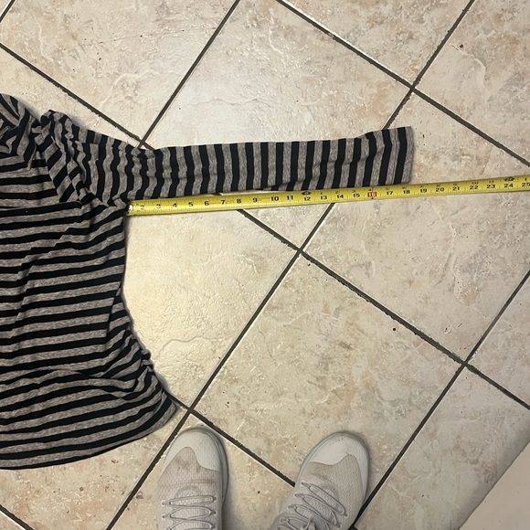Striped Turtleneck Sweater - Black and Gray - Picture 9 of 9